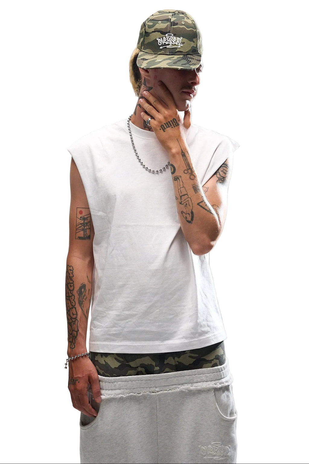 OVERSEAZ CAMO DOUBLE WAISTBAND SHORTS
