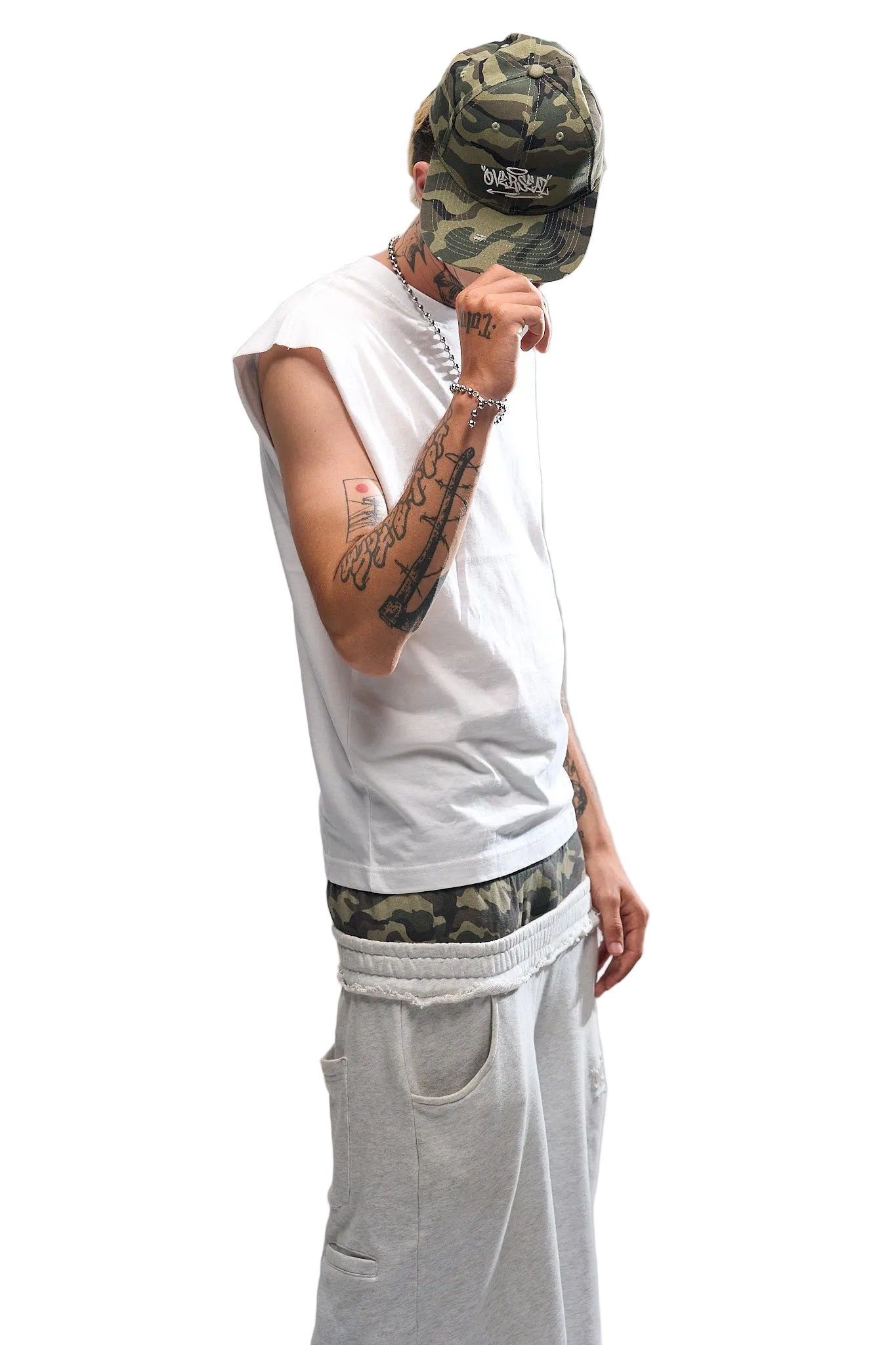 OVERSEAZ CAMO DOUBLE WAISTBAND SHORTS