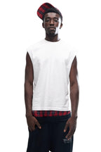OVERSEAZ PLAID DOUBLE WAISTBAND SHORTS