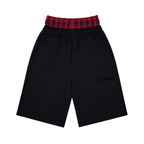 OVERSEAZ PLAID DOUBLE WAISTBAND SHORTS