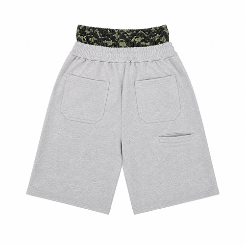 OVERSEAZ CAMO DOUBLE WAISTBAND SHORTS